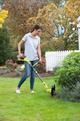 RYOBI - Cortabordes/Canteadora 18V One+ - Ø de Corte 25-30cm - Trabajos de Acabado, Bordes de Macizos y Fondos de Taludes - Incluye 2 Baterías Litio+ 18V One+ 2,0 Ah, 1 Cargador 1,5A - RLT1832-25S