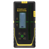 Stanley FatMax - Receptor láser giratorio para láser verde, gran alcance de trabajo: diámetro 600 m, radio 300 m, 2 niveles de precisión, ventana receptora extragrande, color negro y amarillo
