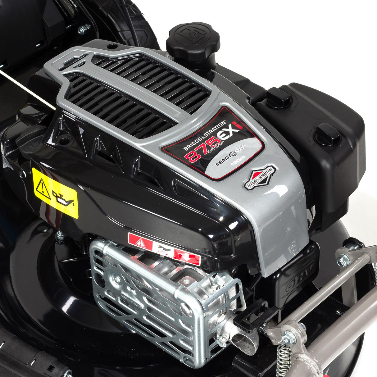 NAX POWER PRODUCTS Motor Briggs & Stratton 5000S Serie 875Exi 190 cm3 ReadyStart Ancho de corte 56 cm Cesta 75L Ruedas giratorias delanteras Cortacéspedes de tracción de gasolina