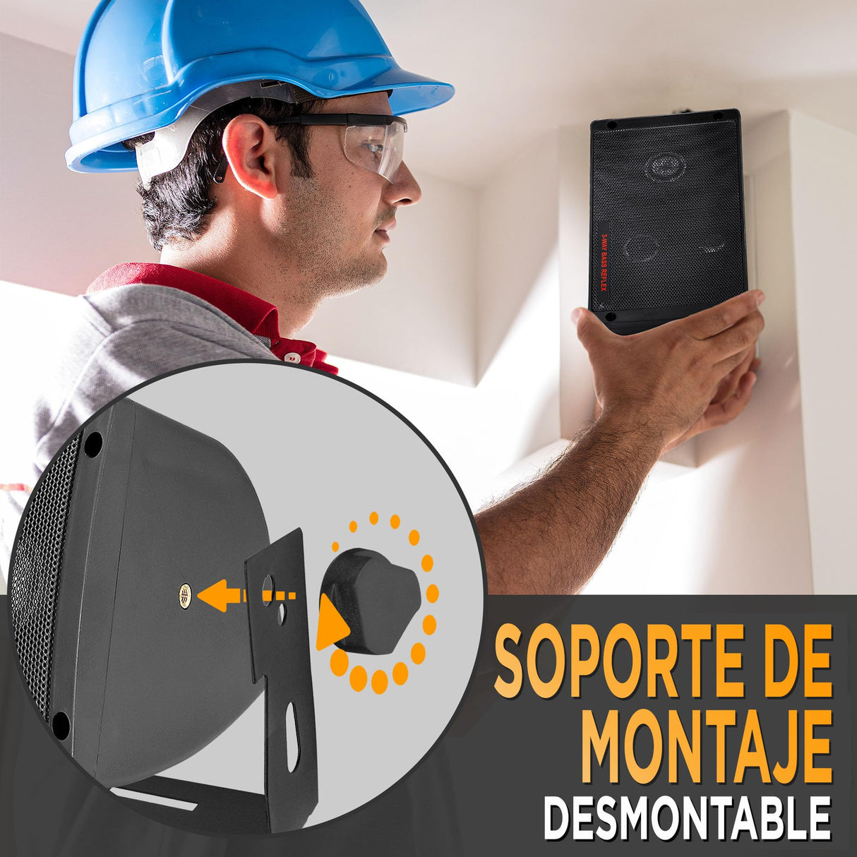 Pyle altavoces, Mini box, 3 vias, 300V, Interior, Exterior, Montables en pared, Woofer de 3.25”, Tweeter de 1”, Incluye kit de montaje
