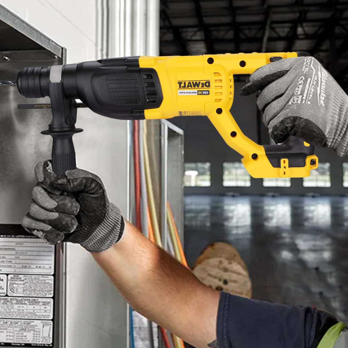 DEWALT DCH133N-XJ - Martillo perforador inalámbrico 18 V, con tecnología XR, SDS plus, potencia de 18V, 2.6J de energía de impacto, Vibración 6.6m/s², sin batería ni cargador