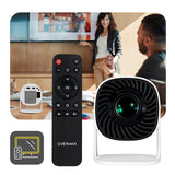 OVERMAX MULTIPIC Veer Mini Proyector 4K FullHD, Corrección Keystone, Imagen hasta 200", Wi-Fi Bluetooth, 2000 Lúmenes 120 ANSI, Proyector de Estrellas, Mando a Distancia, Android, Cine en Casa
