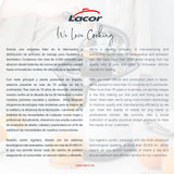 Lacor - 69231 - Exprimidor de Palanca VITALLY WHITE, Exprimidor Manual, Sistema Antigoteo, Acero Inoxidable 18/10, Palanca Ergonómica, 19,5x29x29 cm