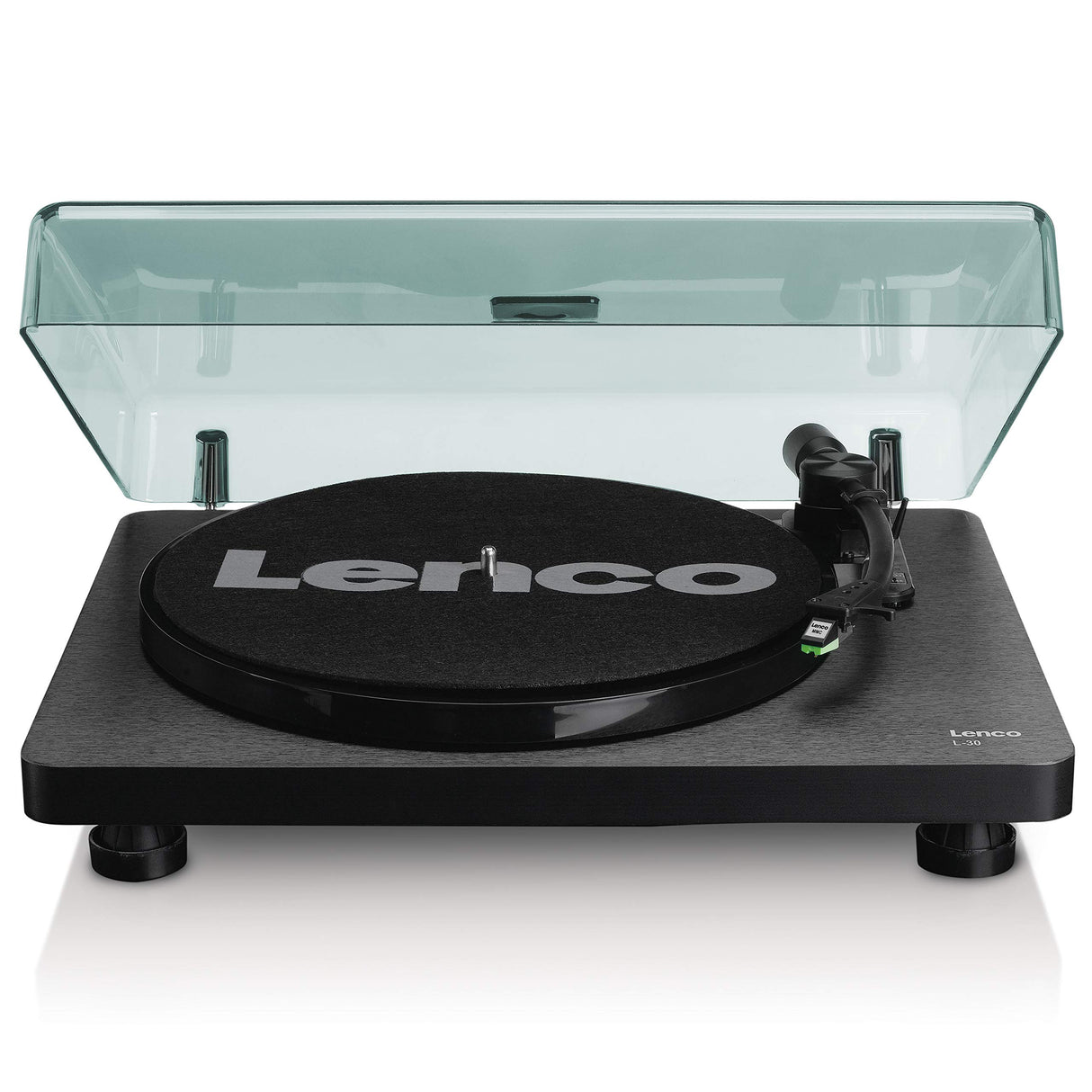 Lenco L-30BK Tocadisco - Tocadiscos (Tocadiscos de Tracción Por Correa, Semiautomático, Negro, 33.45 Rpm, Corriente al terna, 410 mm )