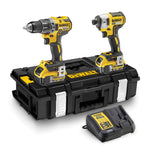 DEWALT DCK266P2-QW - Kit Taladro Percutor DCD796 XR 18V, Atornillador de Impacto DCF887 1/4´´, 2 Baterías Litio 5,0 Ah, Organizador DS150 y Cargador Multi-Voltaje XR