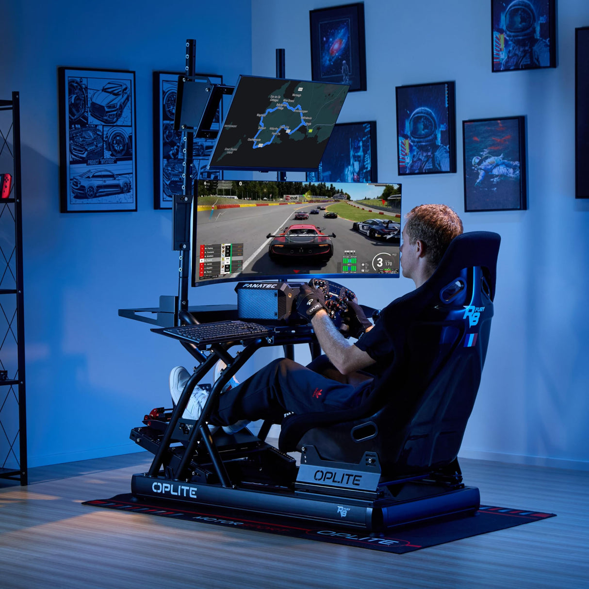 OPLITE R8 on Top Monitor Mount Black - Soporte de Monitor Superior