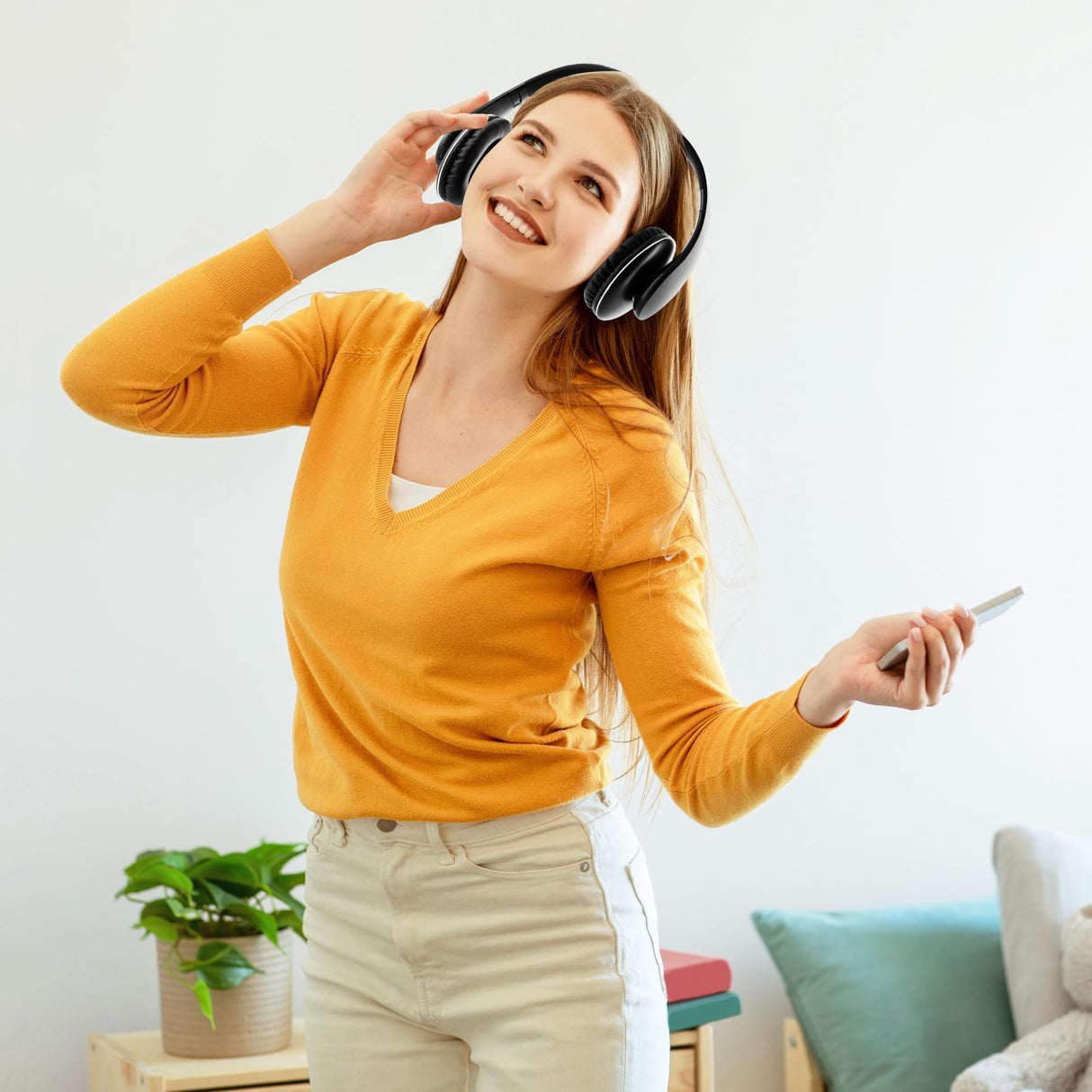 Metronic 480200 - Auriculares inalámbricos ópticos, estéreo, transmisor para TV/PC/Teléfono/Tablet, AUX 3.5mm, Volumen Integrado, Diadema Plegable, autonomía hasta 10 Horas