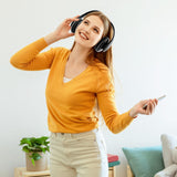 Metronic 480200 - Auriculares inalámbricos ópticos, estéreo, transmisor para TV/PC/Teléfono/Tablet, AUX 3.5mm, Volumen Integrado, Diadema Plegable, autonomía hasta 10 Horas
