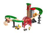 Brio World - Set Almacén Levanta y Carga, BRIO World Ferrocarriles, Set de Construcción de Madera, Juguete para Niños y Niñas 3+ Años, 32 piezas