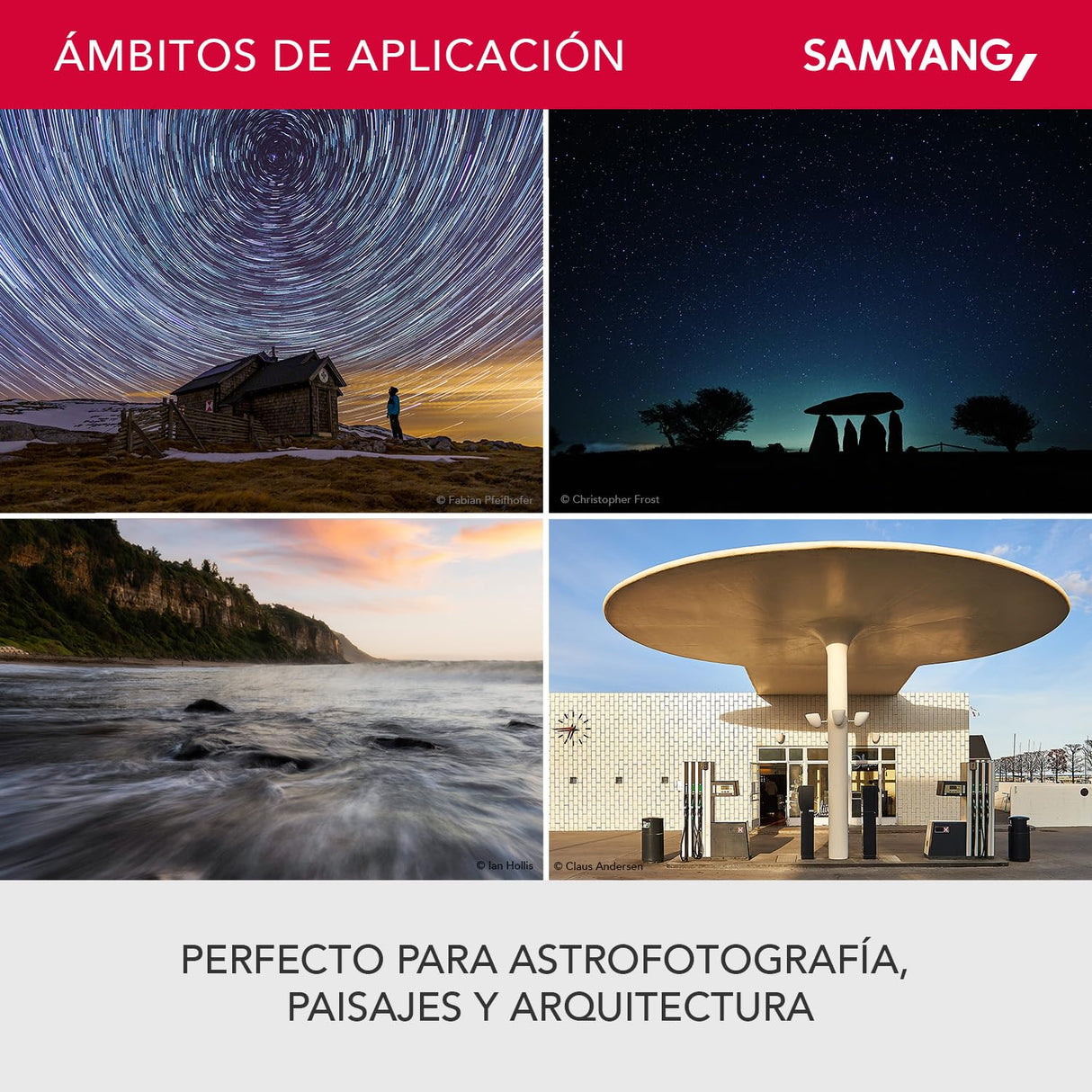 Samyan gAF F2.0 E + estación de Lente para Sony E – Autofocus APS-C de Gran Angular para Sony E Mount APSC, Color Negro