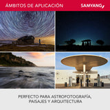 Samyan gAF F2.0 E + estación de Lente para Sony E – Autofocus APS-C de Gran Angular para Sony E Mount APSC, Color Negro