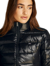 Tommy Jeans Cazadora acolchada Mujer Essential Tape brilante, Negro (Black), XL