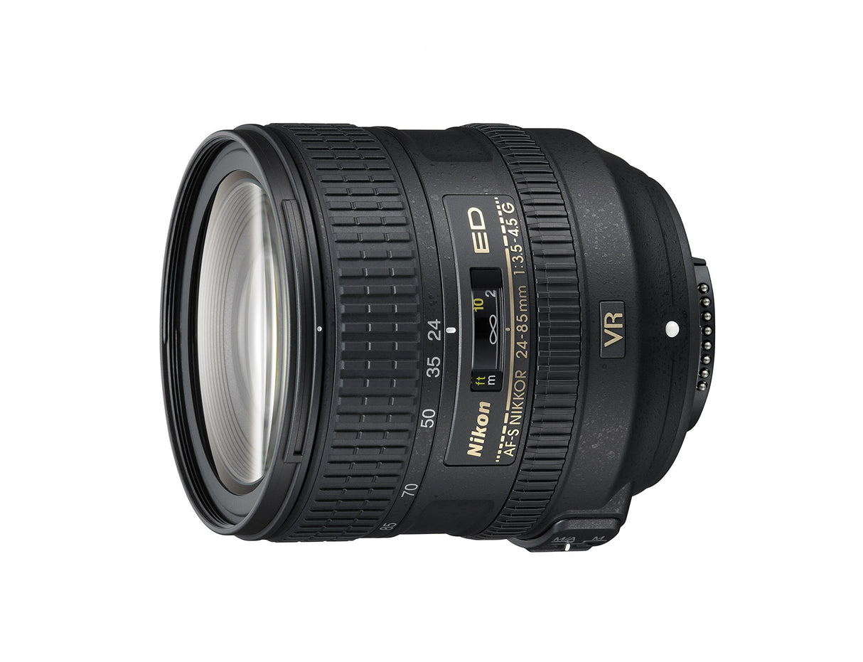 Nikon Nikkor - Objetivo para cámara AF-S 24-85mm f/3.5-4.5G ED VR (SLR, 16/11, Zoom estándar, Bayonet), Color Negro
