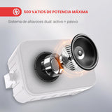 Pyle par de Altavoces de Pared, Techo, Inalambrico, Impermeable, Waterproof, Exteriores, Interiores, Par de 3.5” de 3 vias, Activo, Pasivo. Color Blanco
