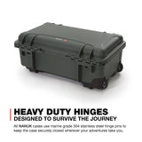 Nanuk 935 - Funda rígida Impermeable con Ruedas y Divisor Acolchado, Color Verde Oliva
