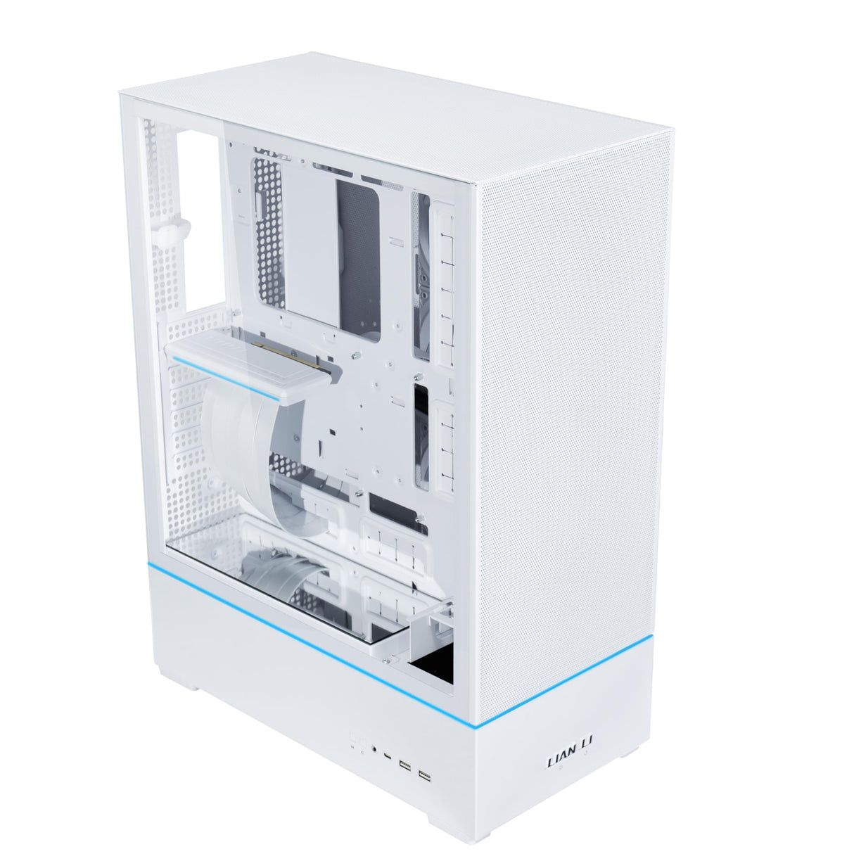 Lian Li Sup 01 Mid-Tower - Carcasa de policarbonato de Aluminio, Color Blanco