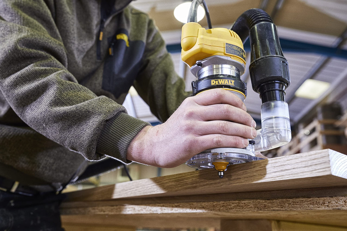 DeWalt D26200-QS - Perfiladora electrónica (900 W, 27000 rpm, 6-8 mm