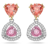 Swarovski Pendientes Millenia para Mujer, Baño en Rodio y Tono Oro, Cristales Multicolores, Colección Millenia de Swarovski