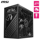 MSI MPG A1000GS PCIE5 ATX 3.1 - Fuente de alimentación para Juegos - Modular Completo - Certificado 80 Plus Gold 1000W - Condensadores 100% japoneses de 105 °C - Fuente de alimentación ATX