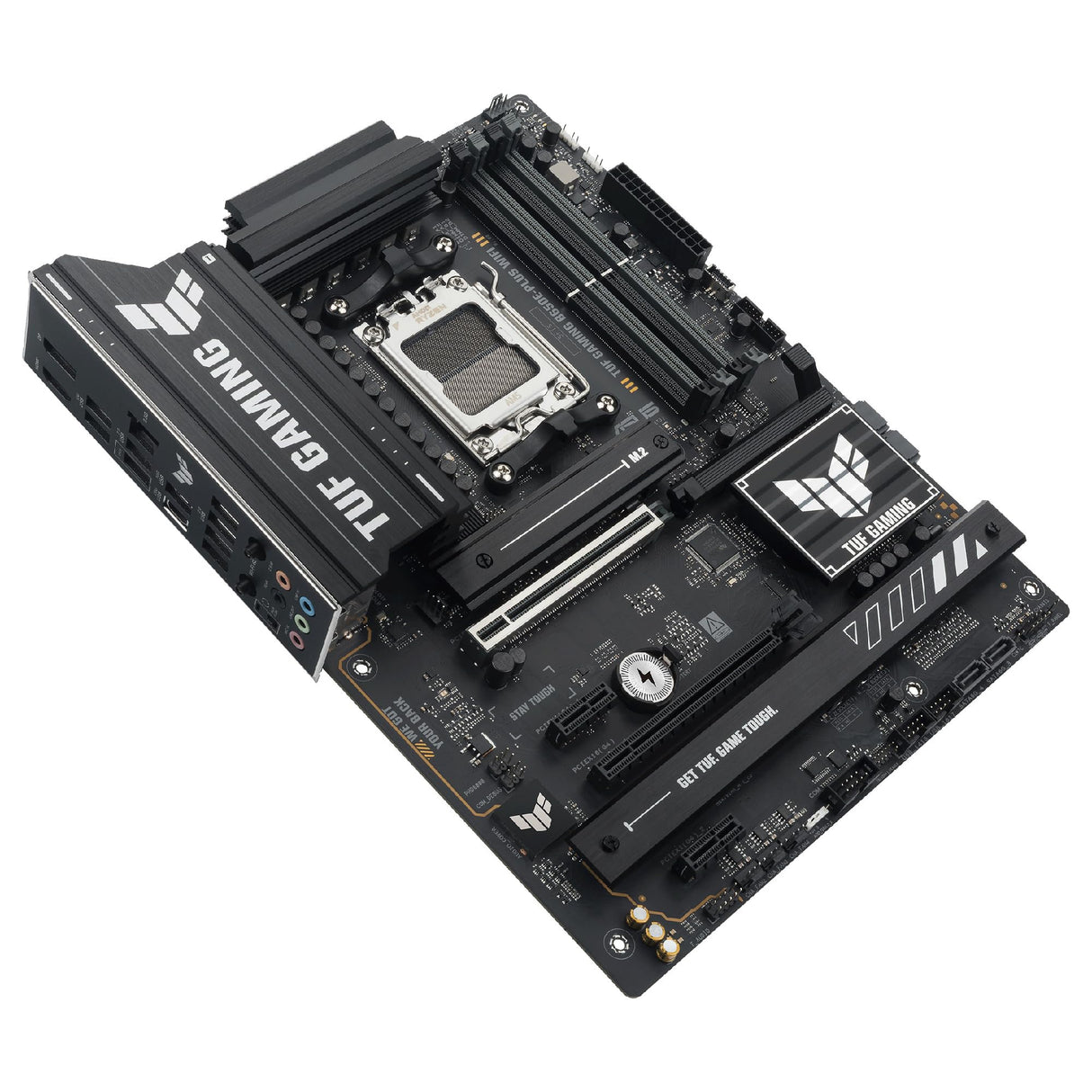 ASUS TUF Gaming B650E-PLUS WiFi - Placa Base AMD B650 ATX, 12+2+1 etapas de Potencia 80A, DDR5, PCIe 5.0, M.2, Wi-Fi 6E, 2.5Gb Ethernet, DisplayPort, HDMI, USB Tipo-C, BIOS Flashback, Aura Sync