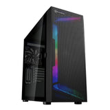 Silverstone SST-SEH1B-G - Seta H1 Carcasa Torre Mediana con Panel Frontal de Rejilla Perforada, chasis de Acero e iluminación ARGB