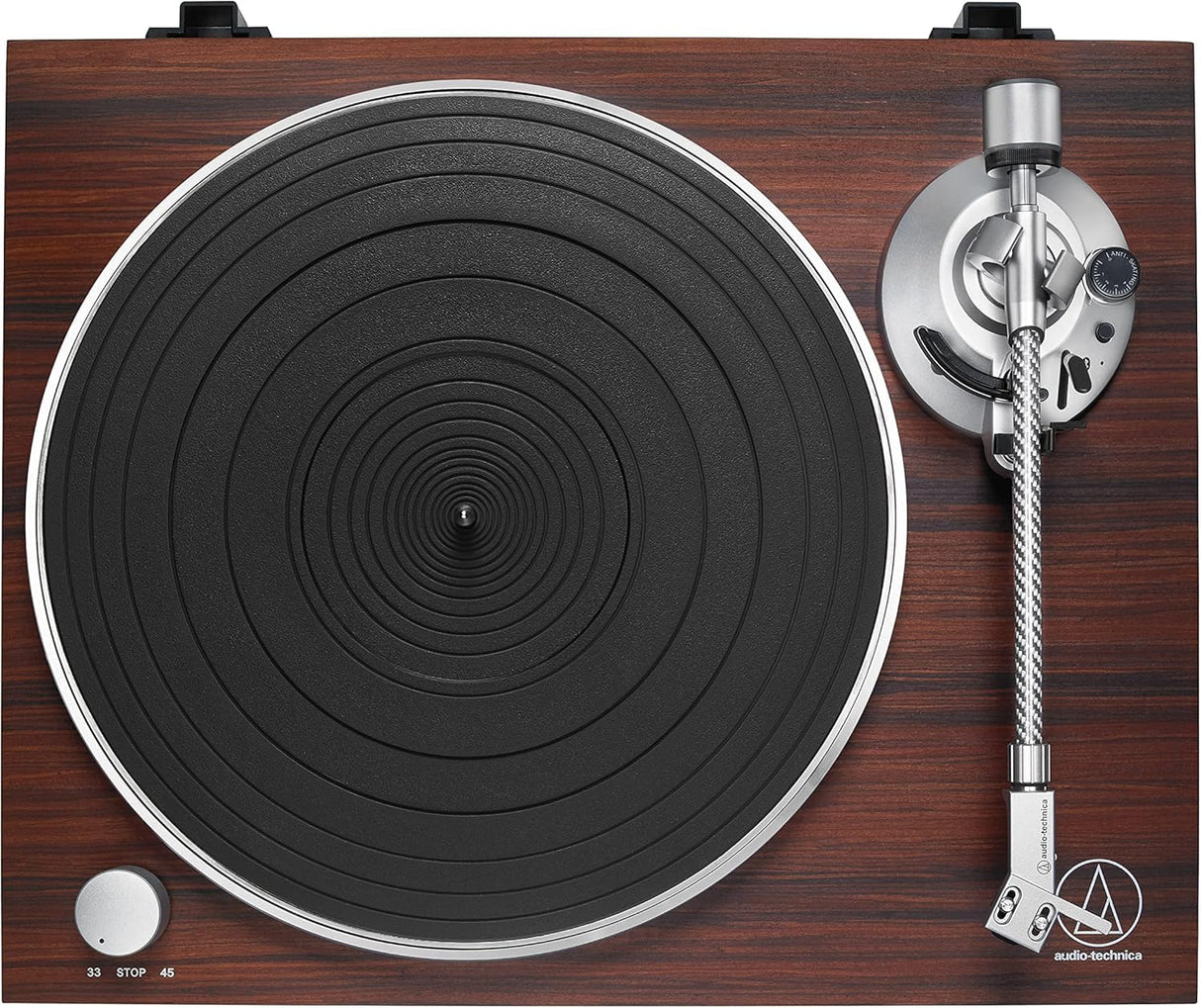 Audio-Technica LPW50BTRW Giradiscos Inalámbrico con tracción por Correa Palisandro