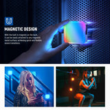 NEEWER Luz de Vídeo RGB Magnética Mini Luz LED Cámara 360° Todo Color con CRI96+ 2500-9000K 18 Escenas 3 Zapata Fría y 1/4" 2000mAh Recargable Portátil Iluminación Fotografía con Trípode/Selfie,BL60C