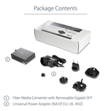 StarTech.com Conversor Compacto de Medios Ethernet Gigabit a Fibra Multimodo LC - 550m - Con transceptor MM SFP