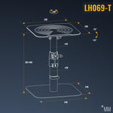 RICOO Soporte de Mesa para Altavoces LH069-T, Soporte, Ideal para Sonido Envolvente y Alta Fidelidad, Juego de 2, 240x240x405 mm, Negro