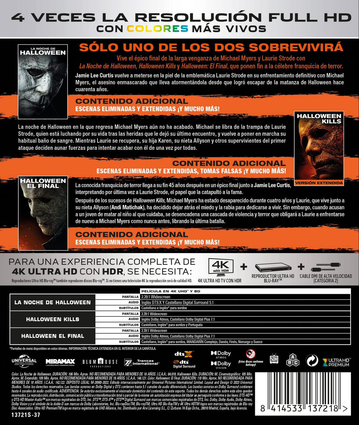 Halloween Pack 1-3 (4K UHD + Blu-ray) [Blu-ray]