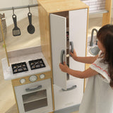 KidKraft Cocina de juguete Modern-Day de madera para niños con EZ Kraft Assembly con accesorios de juego incluidos, juguetes niños y niñas 3+ años (53423)