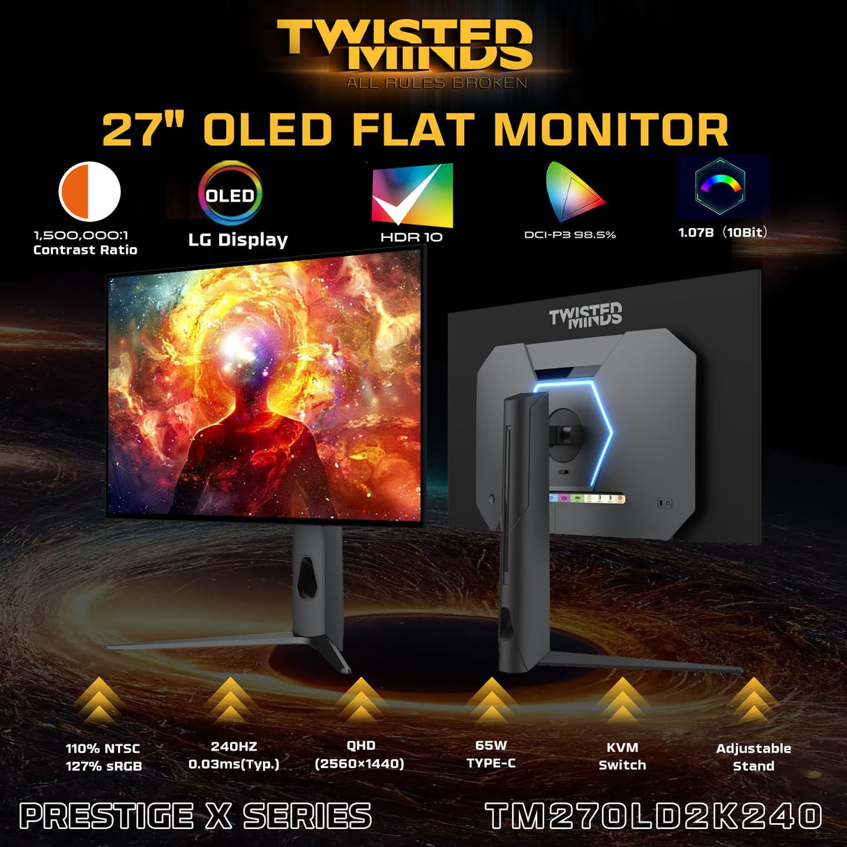Twisted Minds 27" OLED Monitor 2K QHD 240HZ