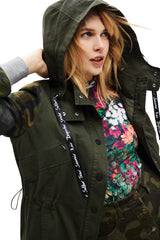 Desigual Chaq_Jorja, 4092 Kaki Parka, Verde, XS para Mujer