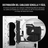 CORSAIR 5000D Core Airflow Caja para PC ATX Torre Media - Sin Ventiladores Incluidos - Panel Lateral de Cristal Templado - Diseño de Gran Flujo de Aire - para Radiadores de 360 mm - Blanco