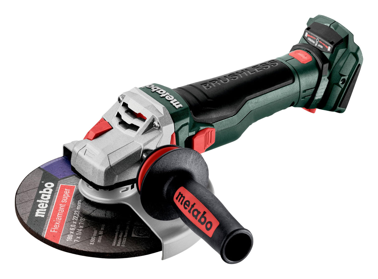 Metabo WB 18 LTX BL 15-180 Quick 601735840 - Amoladora angular inalámbrica (tensión 18 V, con freno, tuerca de sujeción rápida, disco de 18 mm de diámetro)
