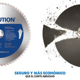Evolution Sierra tronzadora industrial para acero de 355 mm S355CPS de Evolution: acabado que se puede trabajar al instante, sin calor, rebabas ni chispas. Incluye hoja para acero dulce