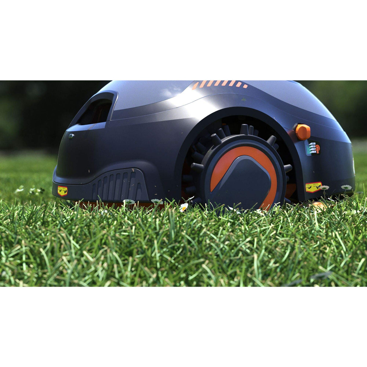 BLACK+DECKER BCRMW123 Robot Cortacésped Gama Alta con Limpiador Caseta y una batería de Litio de 12V y 4.3Ah Cubre hasta 700m2 de jardín