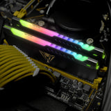 Viper Steel DDR4 3200 MHz 32GB (2x16GB) C16 Kit LED RGB de Memoria Alto Rendimiento Gris