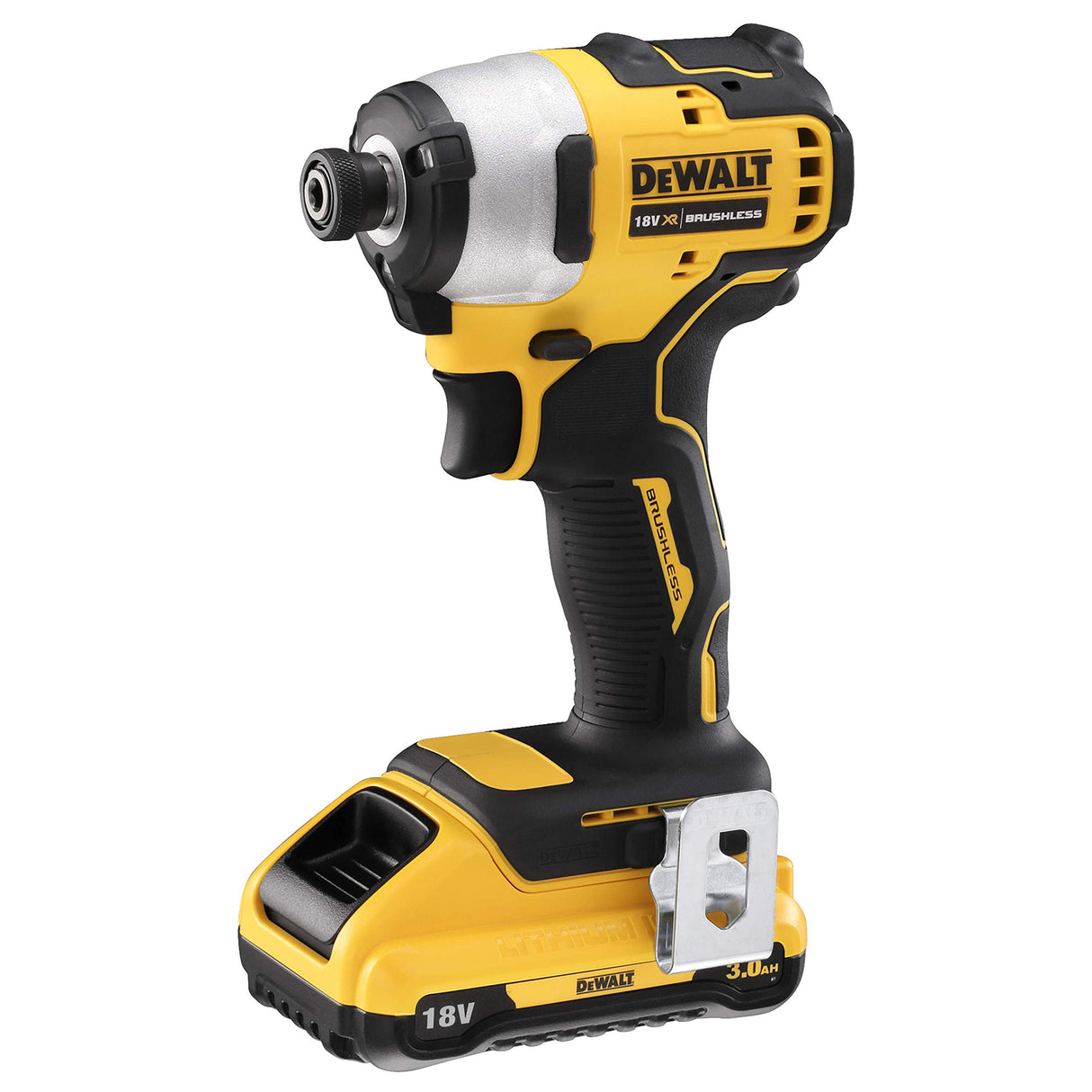 DEWALT DCF809L2T-QW - Atornillador Impacto sin escobillas XR 18V 1/4" 190Nm con 2 baterías Li-Ion 3,0Ah con maletín TSTAK