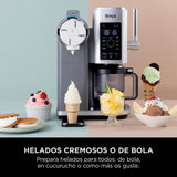 Ninja Swirl by CREAMi máquina de helados y máquina de yogurt helado con 2 tarrinas, 13 funciones, prepara helado, helado cremoso, gelato, sorbete, batido y más, opción de extras, Plata, NC701EU