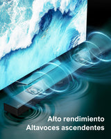 Barra de Sonido Dolby Digital 5.1.2, Barra de Sonido TV con Potente Subwoofer Inalámbrico de 8 Pulgadas, Sound Blaster con 2 Altavoces Verticales, Surround Soundbar para 4K HDR, Bluetooth, Nova S80