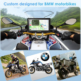 Carpuride W702B - Pantalla GPS Carplay para Motocicleta con Soporte Personalizado para BMW Motorbike, Inalámbrico CarPlay y Android Auto, Portátil 7 Pulgadas Impermeable Táctil Pantalla, Bluetooth