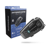 Interphone U-COM 8R Intercomunicador Casco Moto con tecnología Mesh 2.0, 24 Dispositivos a 1,6 km de Distancia, intercomunicador Compatible con TFT y GPS, Accesorios Moto, 18h de batería y Grado IP67