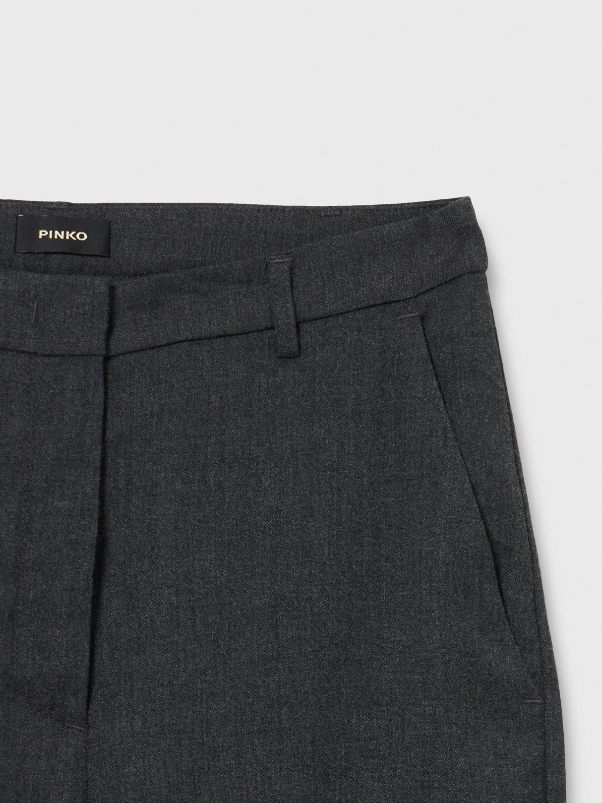 Pinko Pulika Pantalón Franela, I90_Dark Grey, 46 para Mujer