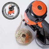 TACWISE JCN90V Clavadora Neumática de Bobina, Utiliza Clavos en Bobina Plana de 50-90 mm