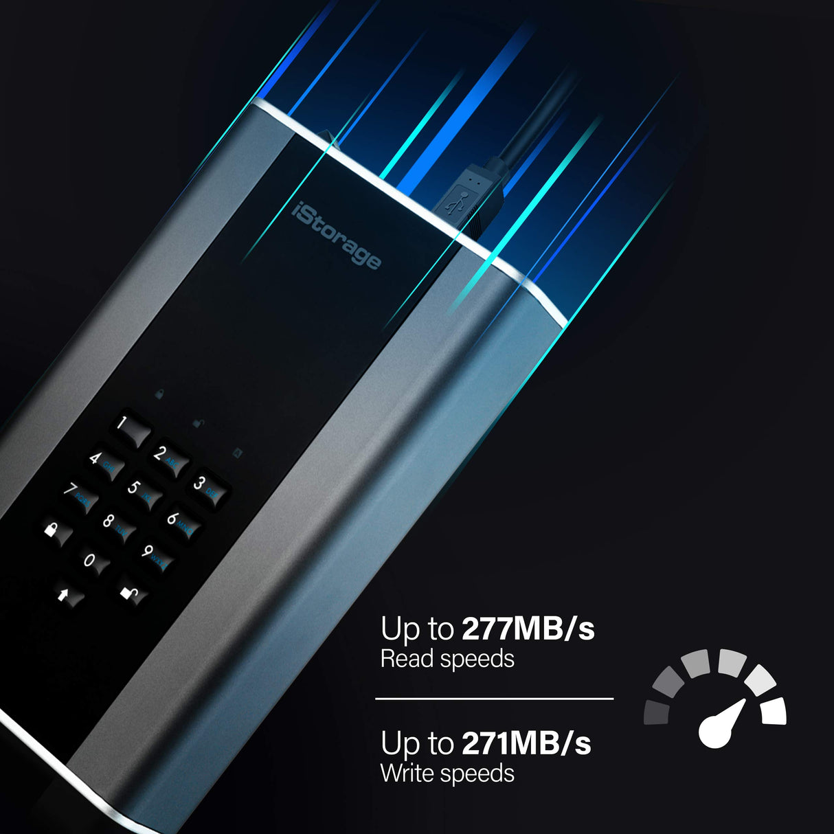 iStorage diskAshur DT2 18TB | Disco Duro de Escritorio | FIPS Nivel 2 | Cifrado de Hardware | Resistente al Polvo/Agua. IS-DT2-256-18000-C-X