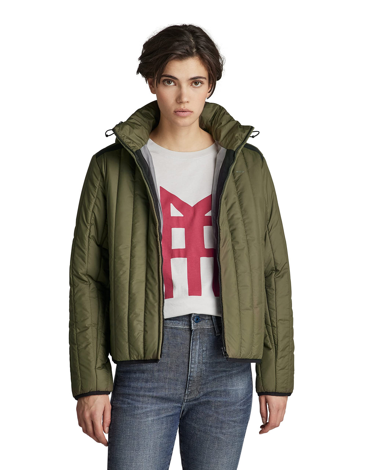 G-Star Para Mujer Chaqueta Meefic Vertical Quilted, Verde (shadow olive D22241-B958-B230), M