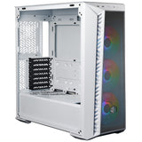 Cooler Master MasterBox 520 Mesh Caja PC - Media Torre ATX con 3 Ventiladores Preinstalados, Múltiples Configuraciones de Flujo de Aire, Paneles Frontal Mallado y Lateral TG, Controlador ARGB - Blanco