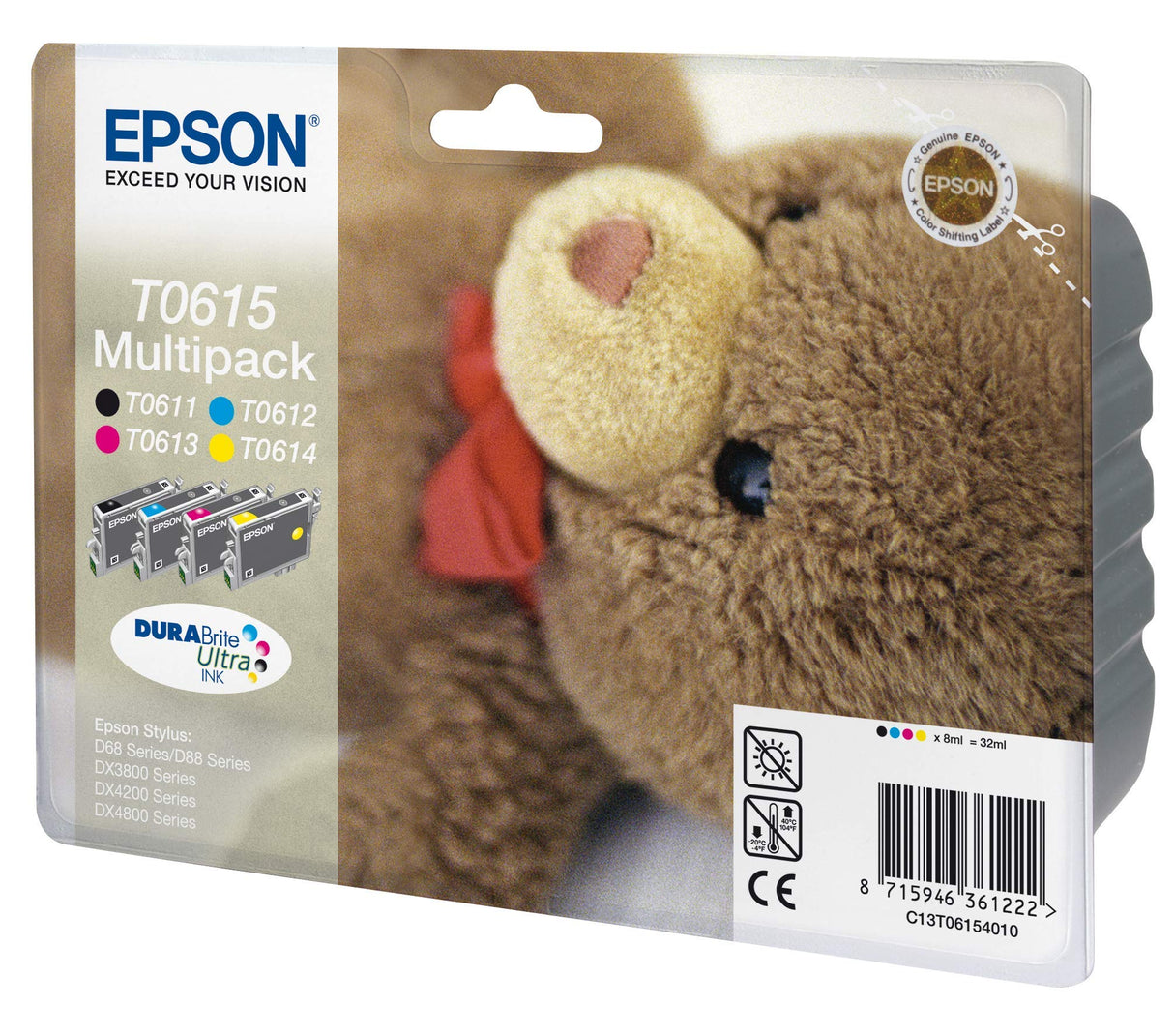 Epson Tin Epson T0615 Multipack (C/Y/M/Bk) Teddy