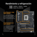 ASUS TUF Gaming X870E-PLUS WIFI7 Placa Base AMD X870E ATX, VRM de 16+2+1 Fases, DDR5, PCIe 5.0, Q-Release Slim, M.2, WiFi 7, USB4 Tipo-C, Aura Sync, AI Cooling II, AI Networking II y AI Overclocking